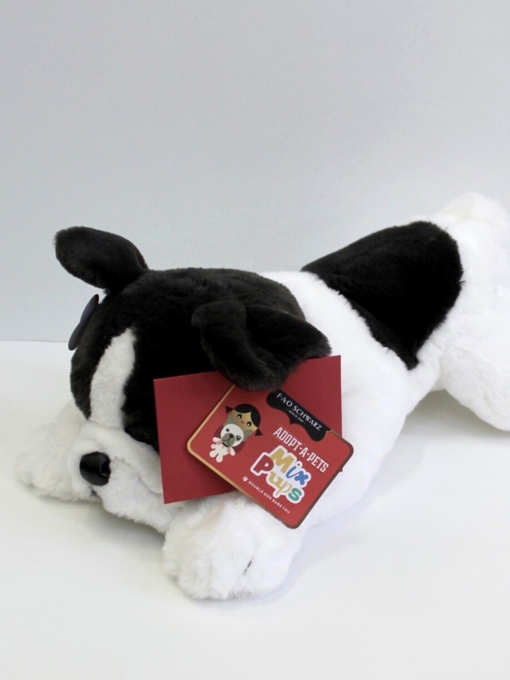 FAO Schwarz Frenchton Plush Stuffed Animal Adopt A Pets 22" NEW